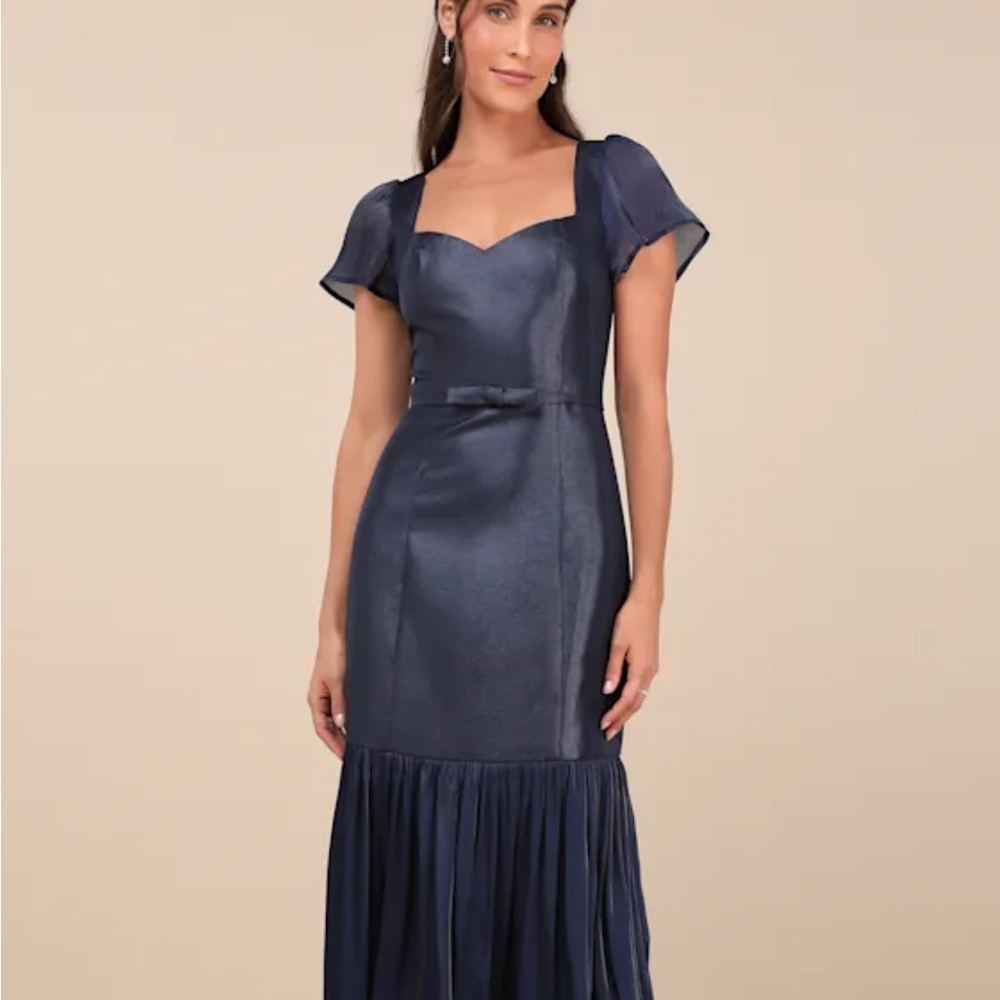 Lulu's Midnight Blue Midi Dress